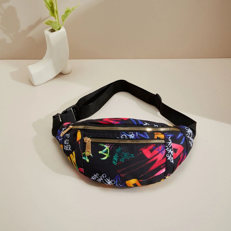 Women's Streetwear Solid Color Nylon Waist Bags