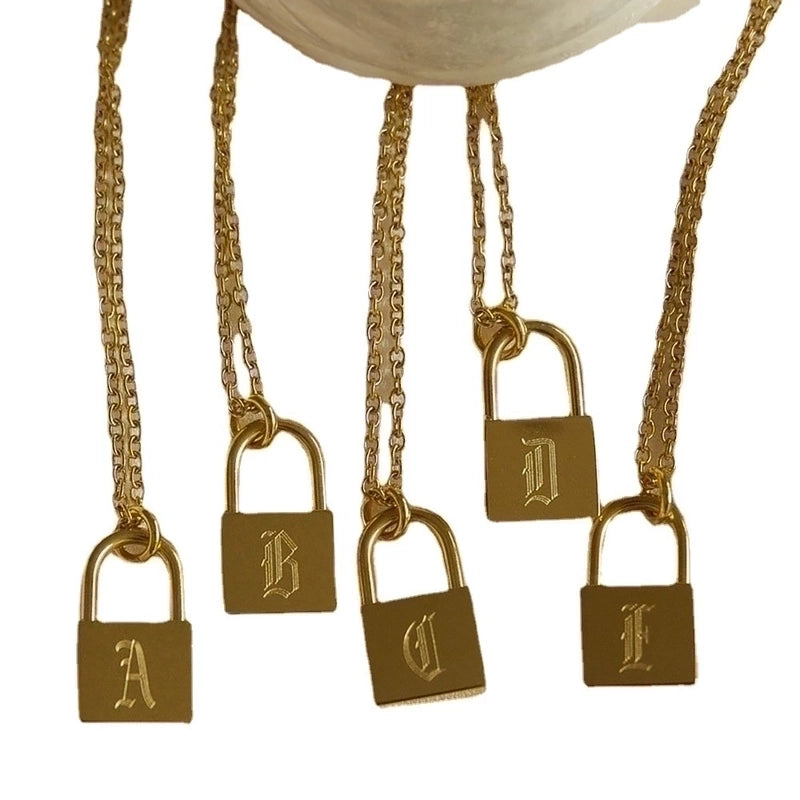Fashion Letter 304 Stainless Steel 18K Gold Plated Plating Necklace