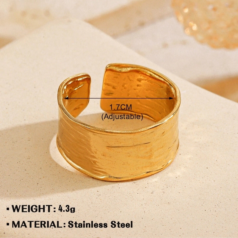 Minimalist Hand Heart Shape 304 Stainless Steel Plating Open Rings