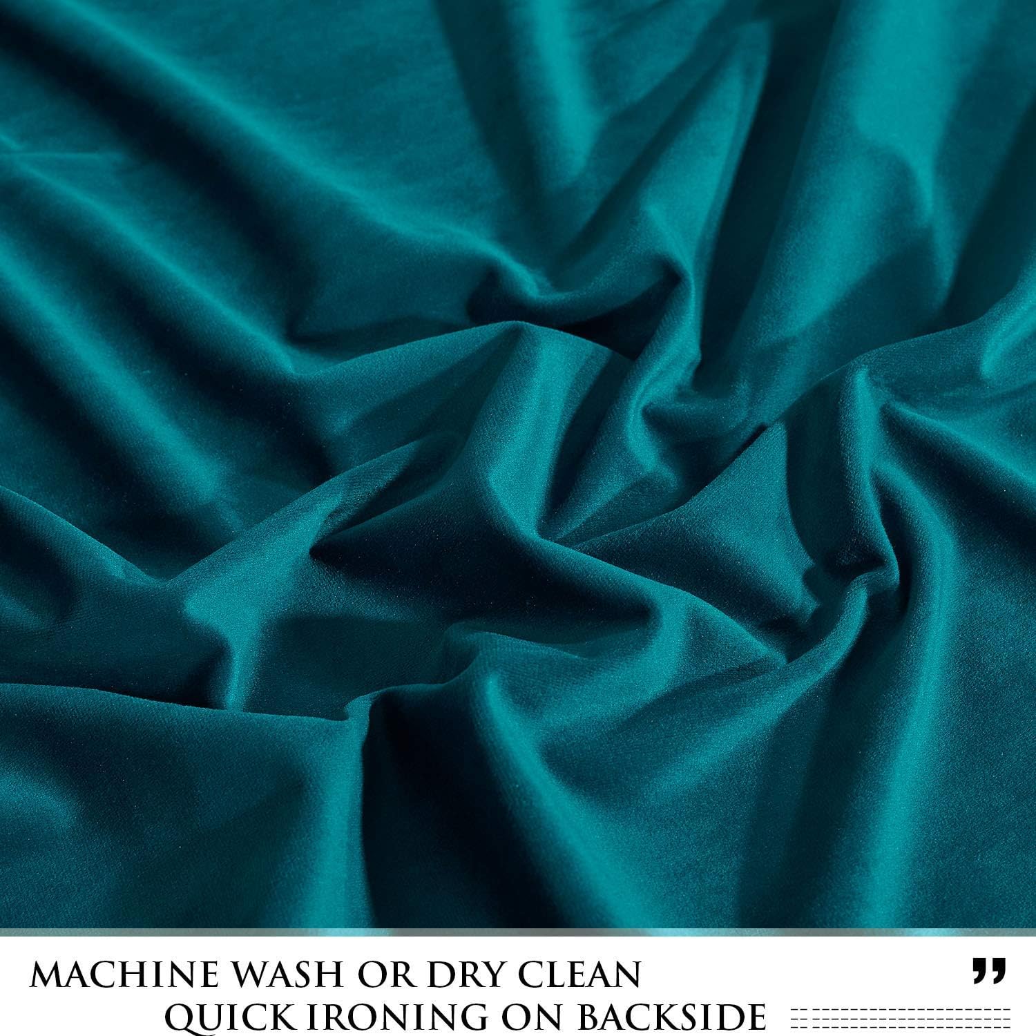Teal-Velvet Window Curtains (Ultra Soft)