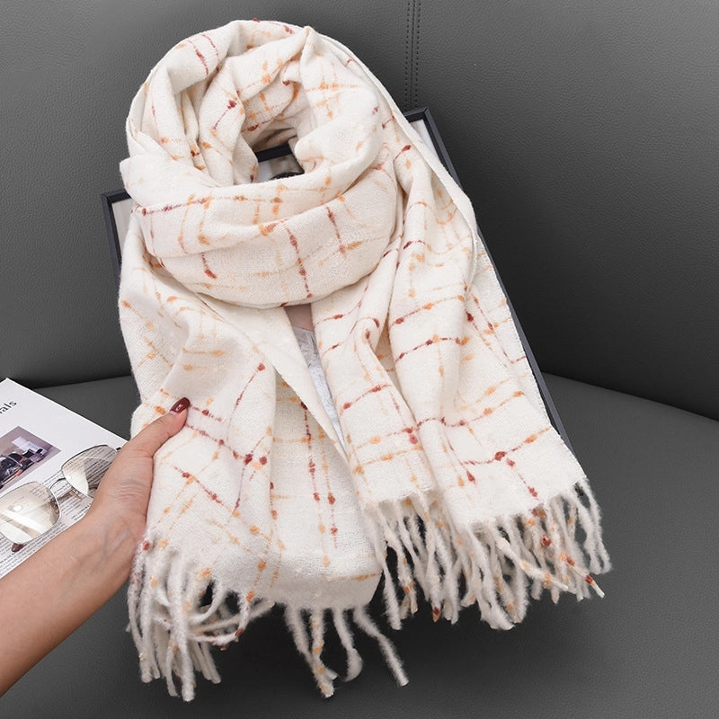 Women's Modern Style Classic Style Lattice Polyester Scarf
