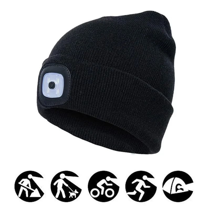 LED Knitted Winter Beanie Hat