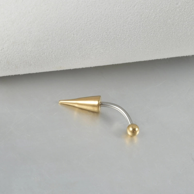 4 Pieces Eyebrow Studs Casual Exaggerated Minimalist Solid Color 304 Stainless Steel Plating 18K Gold Plated