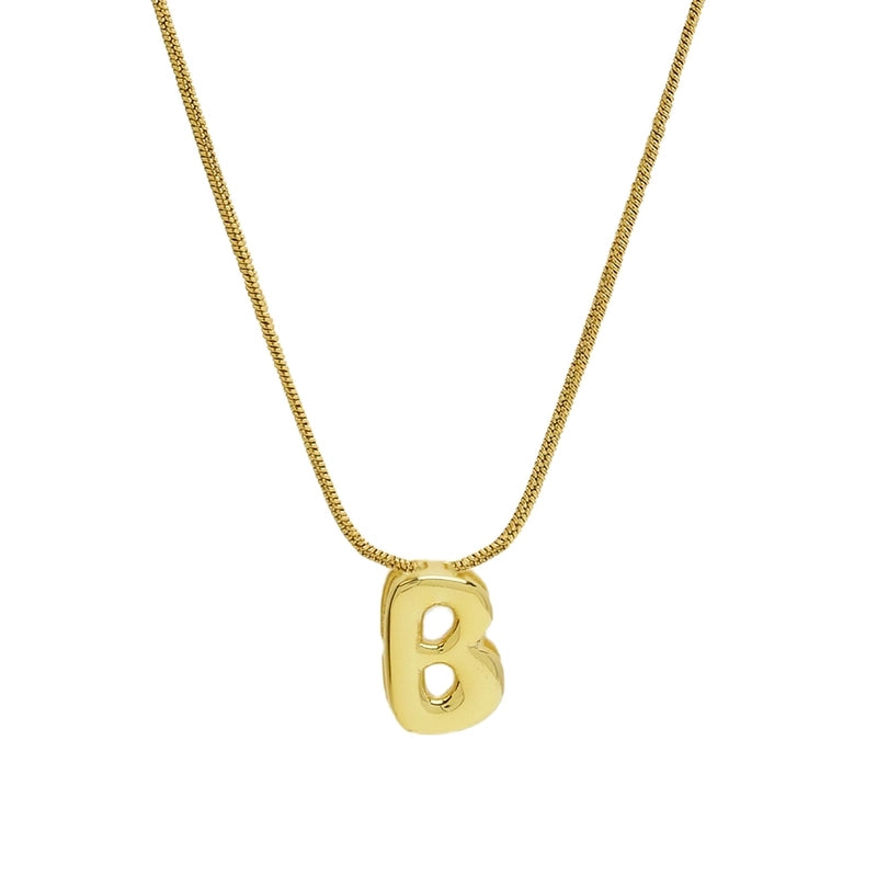 Basic Modern Style Classic Style Letter 304 Stainless Steel Brass Plating Pendant Necklace