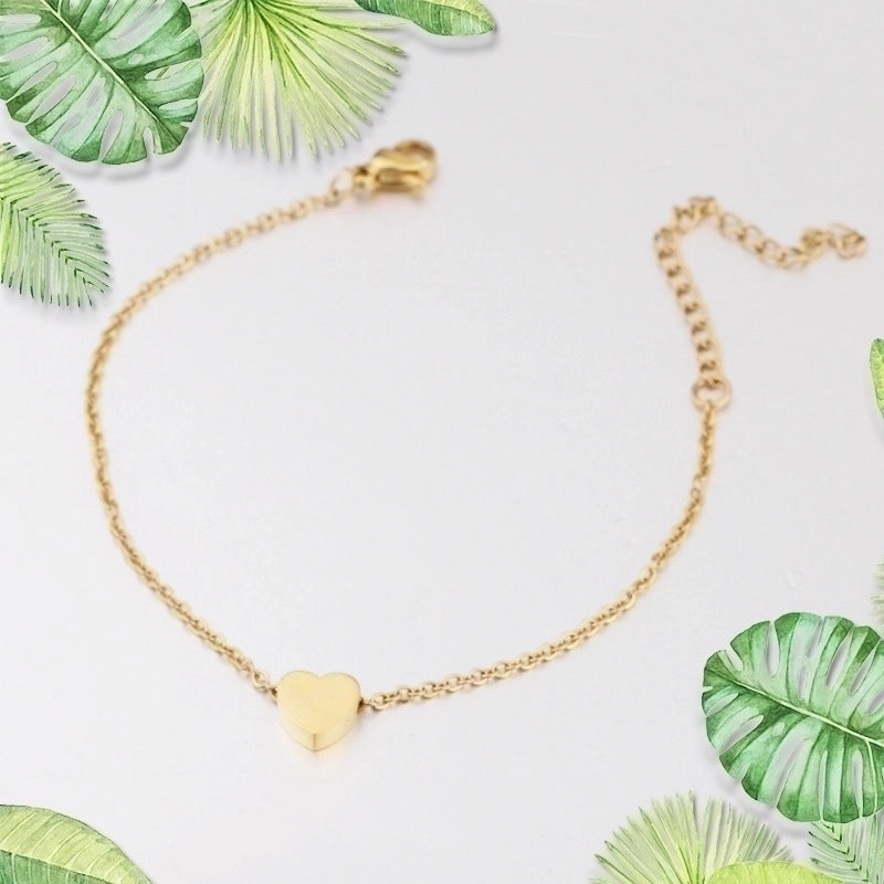 Minimalist Solid Color Stainless Steel 18K Gold Plated Rose Gold Plated None Bracelets In Bulk