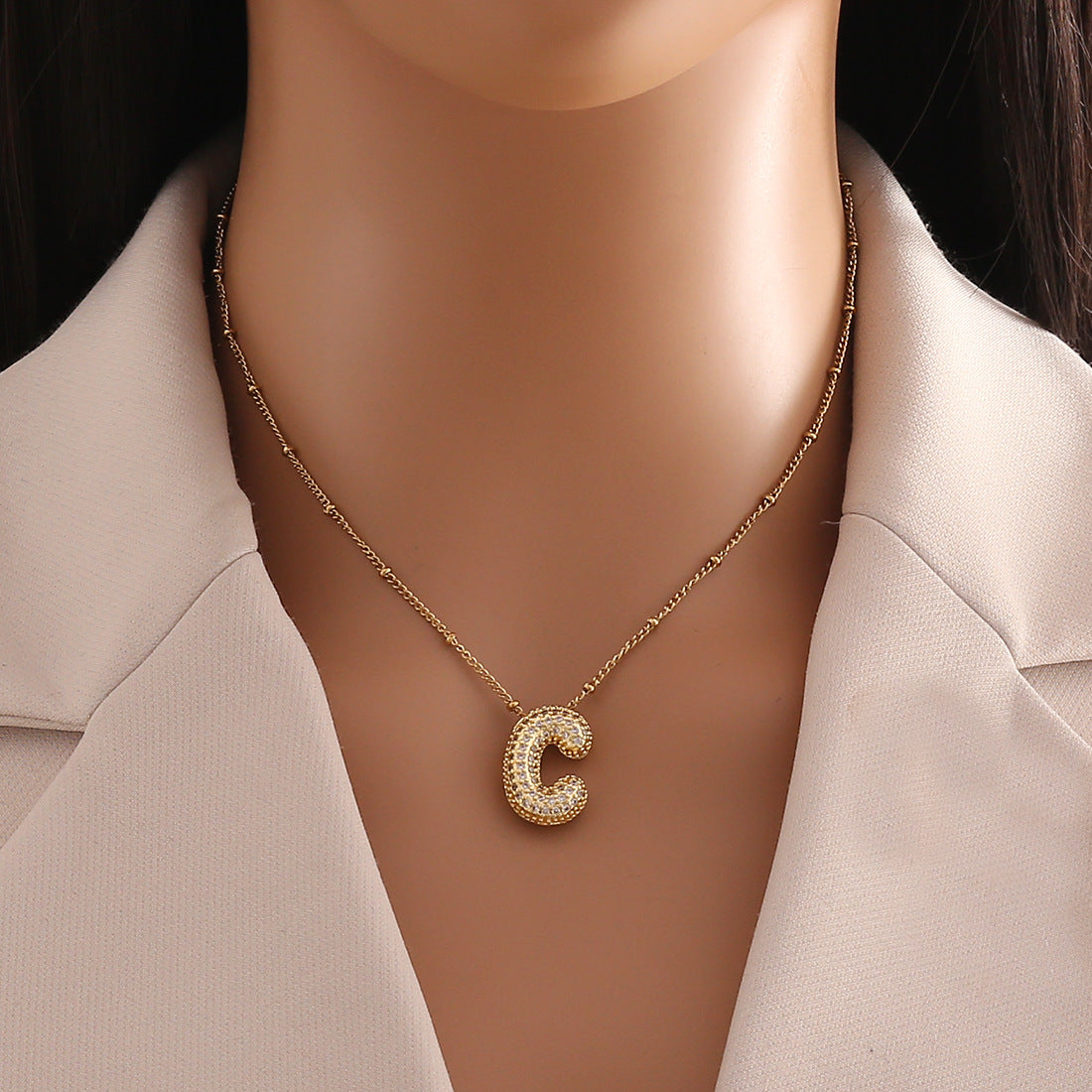 Expressive Letter Text Number Copper Electroplating Necklaces