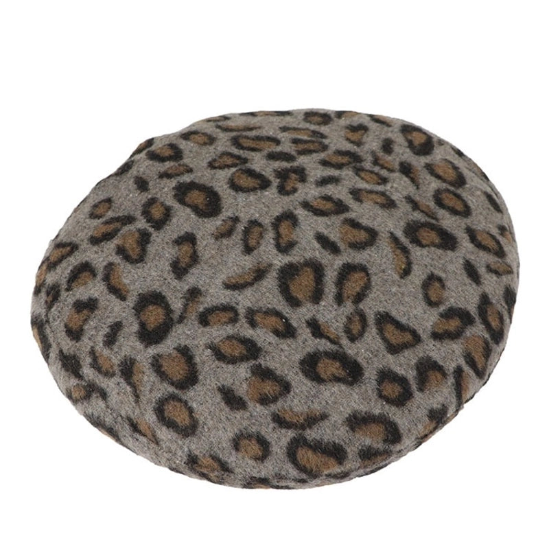 Women's Casual Minimalist Leopard Eaveless Beret Hat
