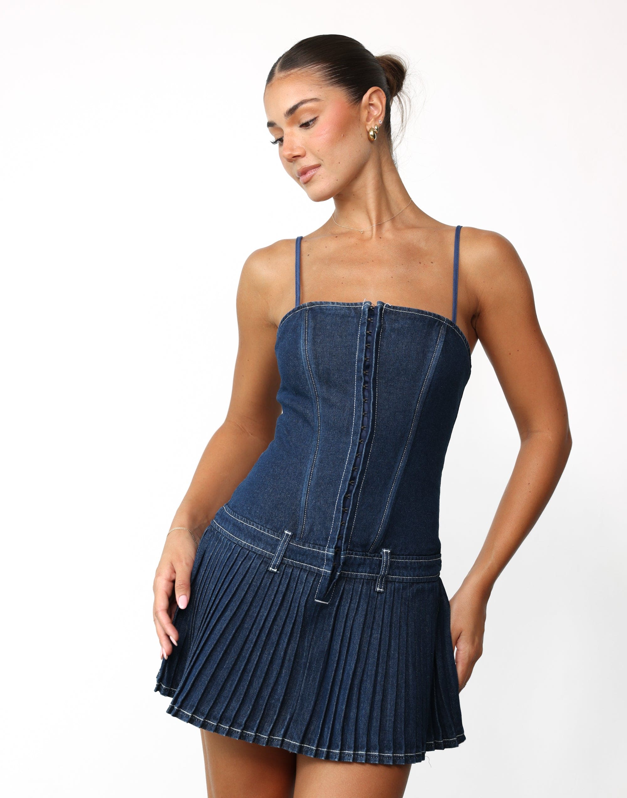 Honey Corset Mini (Blue Denim) - By Lioness