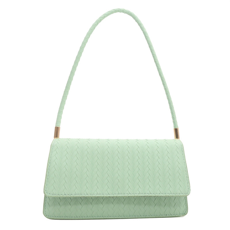 Women's Medium Pu Leather Solid Color Streetwear Magnetic Buckle Underarm Bag