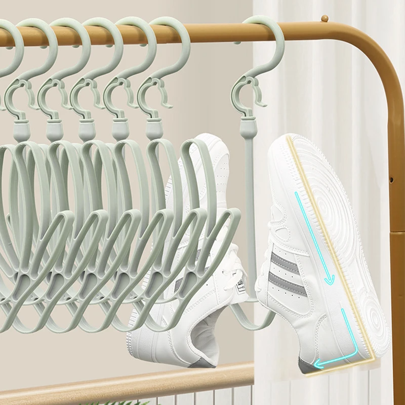 360° Rotatable Double Hook Dry Shoe Rack Organizer Hanger