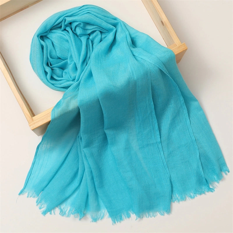 Women's Basic Solid Color Polyester Scarf