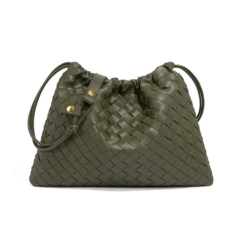 Women's Small Pu Leather Solid Color Vintage Style Classic Style Square String Shoulder Bag