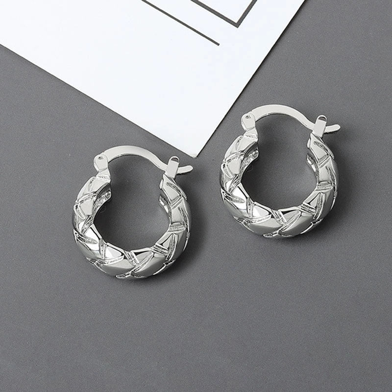 2 Pieces Minimalist Geometric Copper Plating Ear Studs 1 Pair