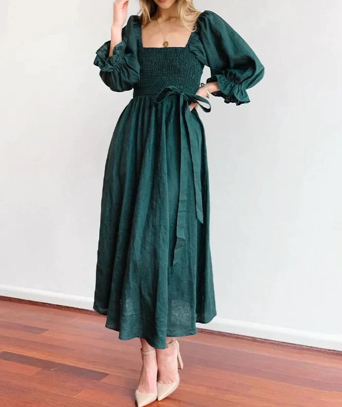 🔥Promotion - 49% OFF🔥French Ruffled Lantern Sleeves Multi-wear Dress
