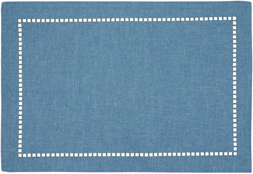 2PCs Rectangular Shape Placemats-(SA2405-252)Blue