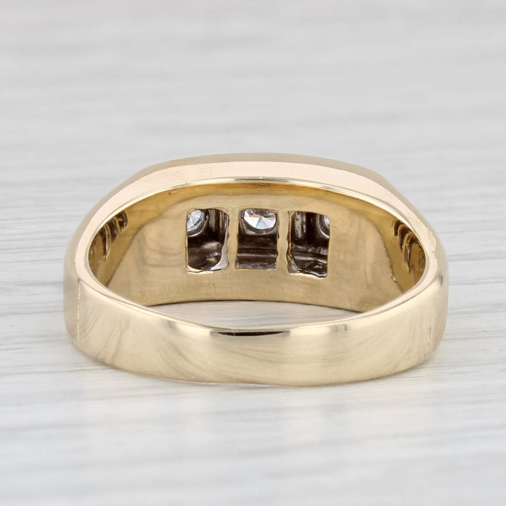 0.15ctw Diamond Ring 14k Yellow Gold Size 8.5 Vintage Wedding Band