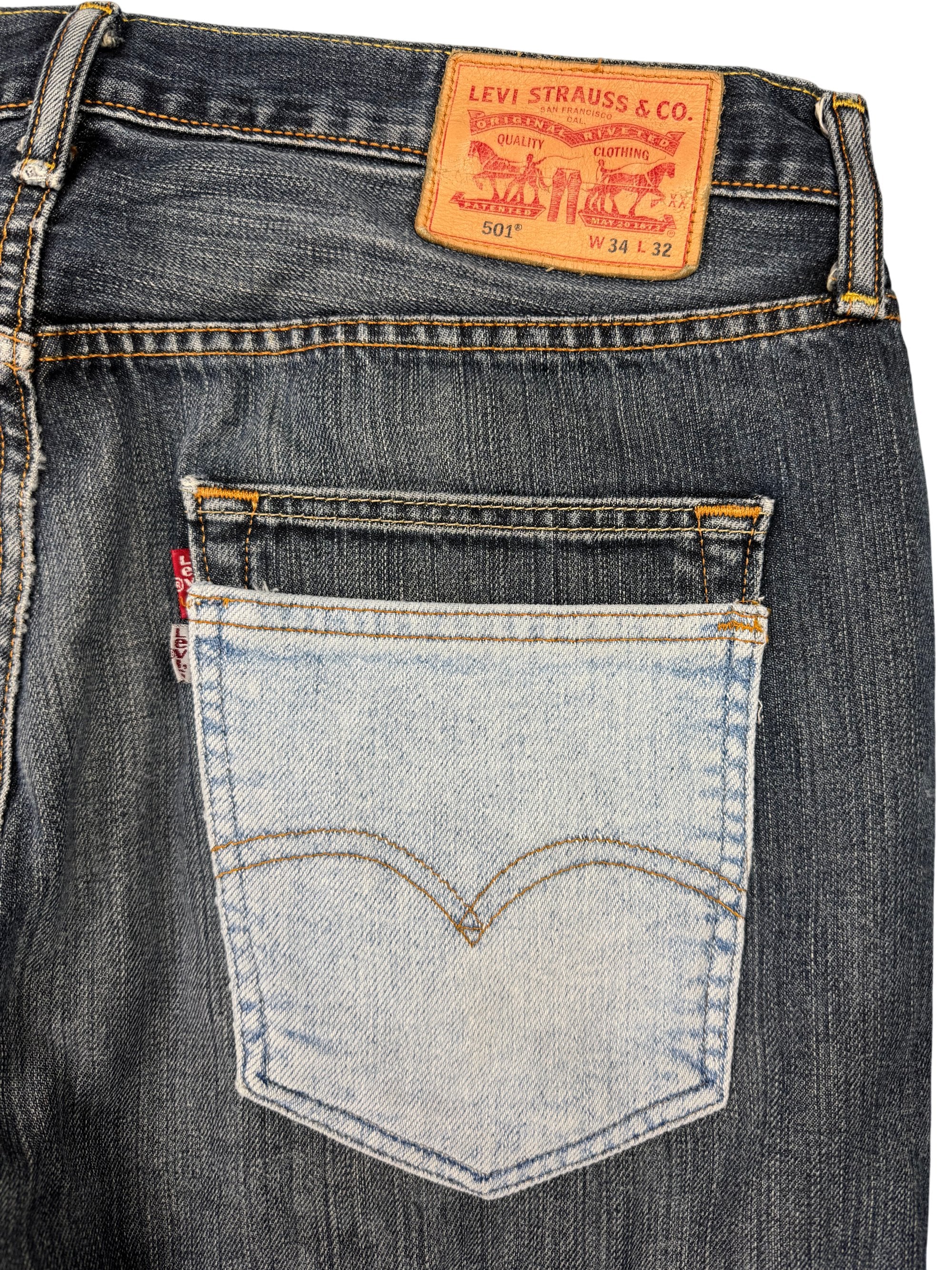 Levi's 501 Frayed Hem Denim Jeans