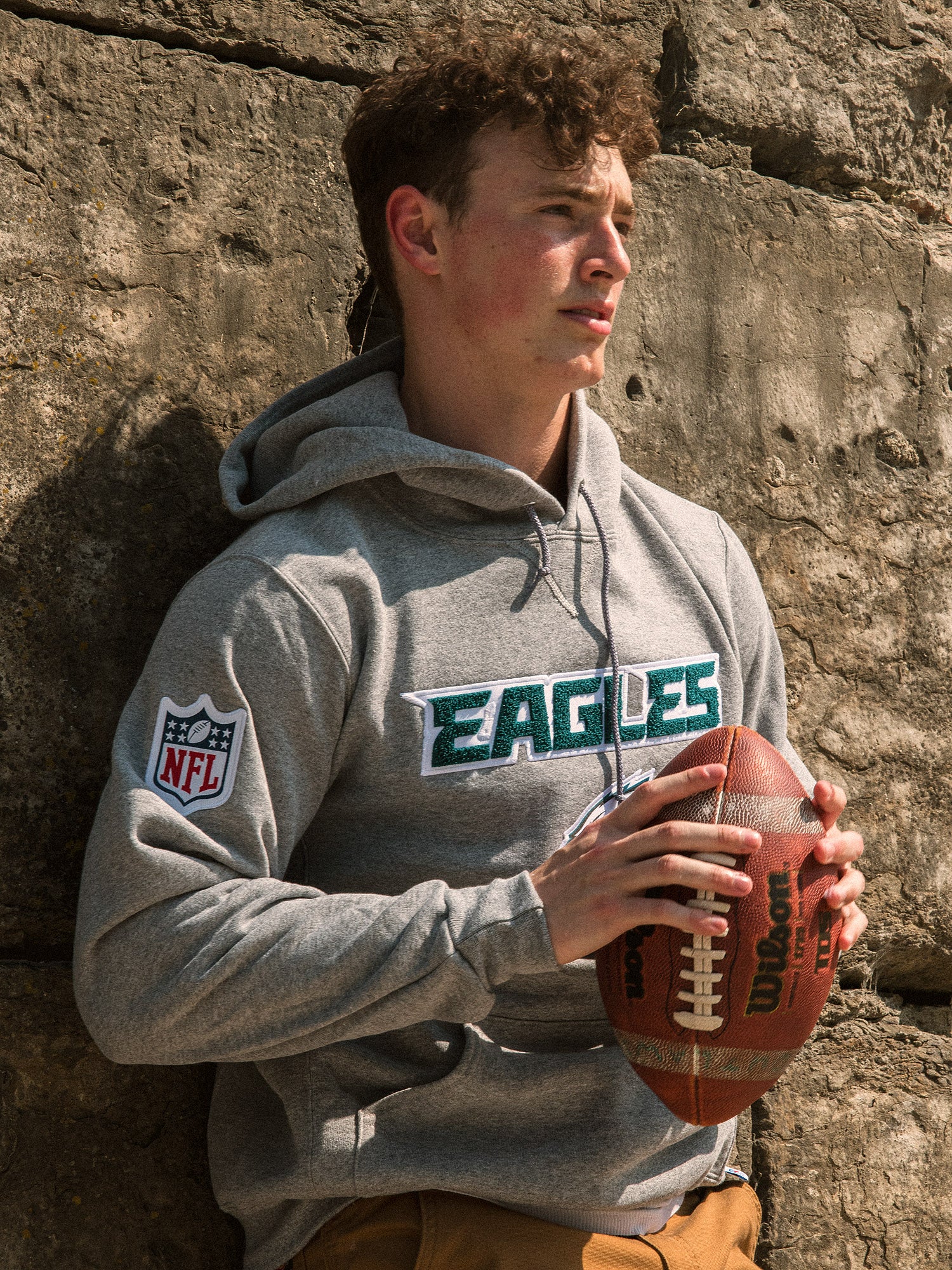 RUSSELL NFL PHILADELPHIA EAGLES END ZONE PULLOVER HOODIE