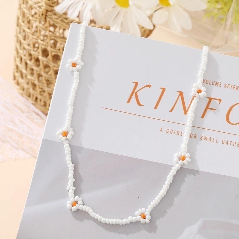 12 Pieces Minimalist Geometric Beaded Inlaid Pearls Women's Necklace