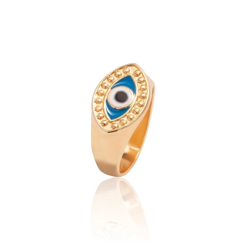 3 Pieces Classic Style Devil's Eye Stainless Steel Plating Gold Plated Open Rings