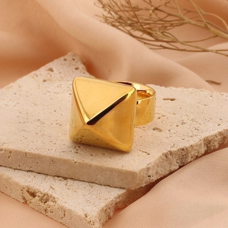 Stainless Steel 18K Gold Plated Fashion Geometric No Inlaid