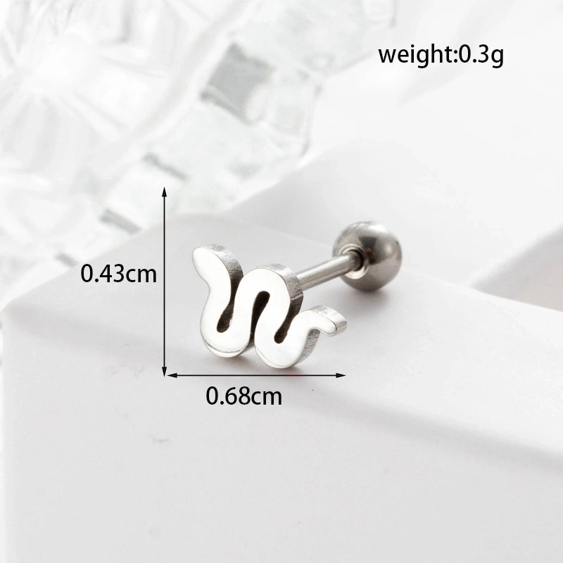 Ear Cartilage Rings & Studs Geometric 316L Stainless Steel  Plating