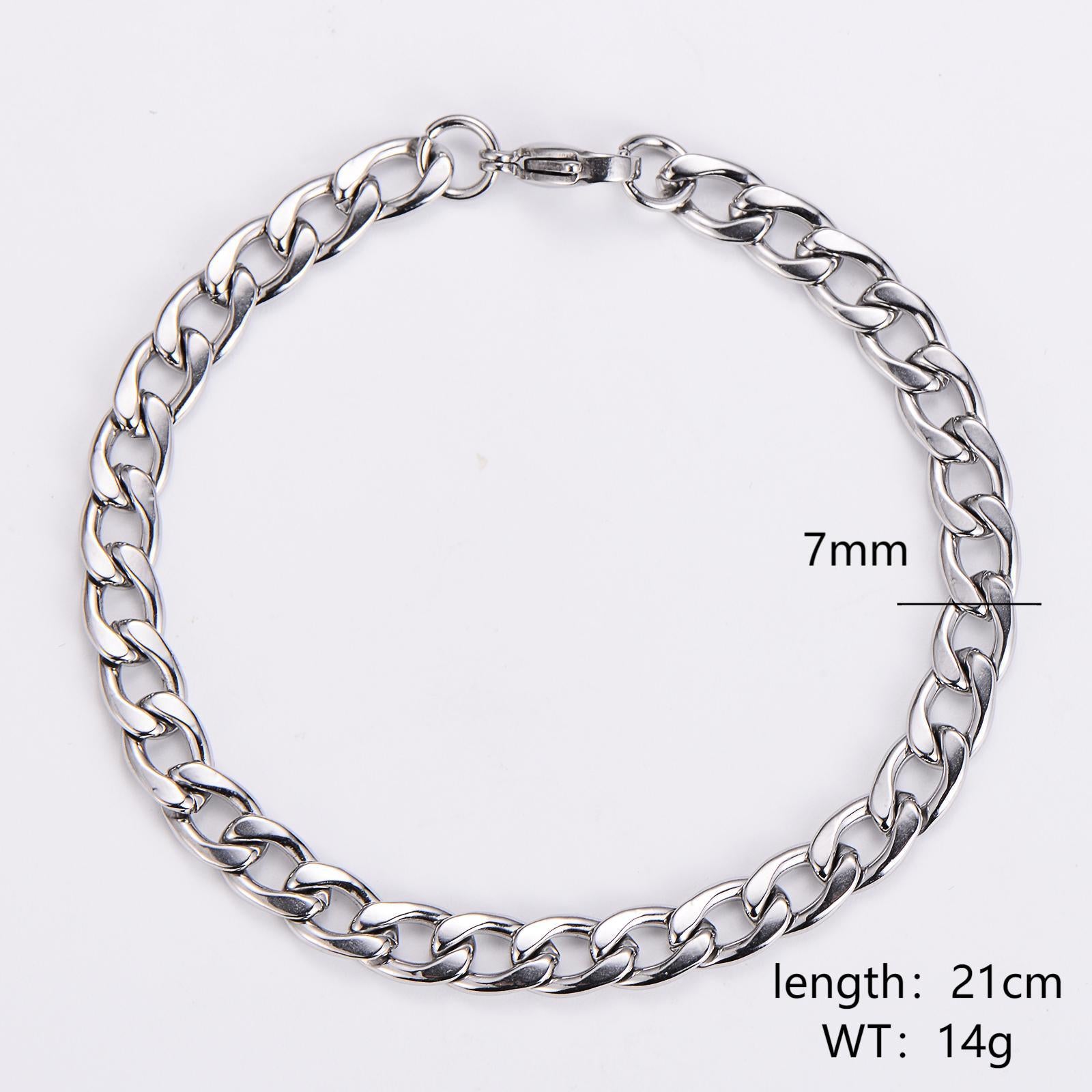 Aml Stainless Steel Hot Sale Nk Men'S Bracelet Personality Stainless Steel Simple Retro Hand Jewelry Men'S Supply