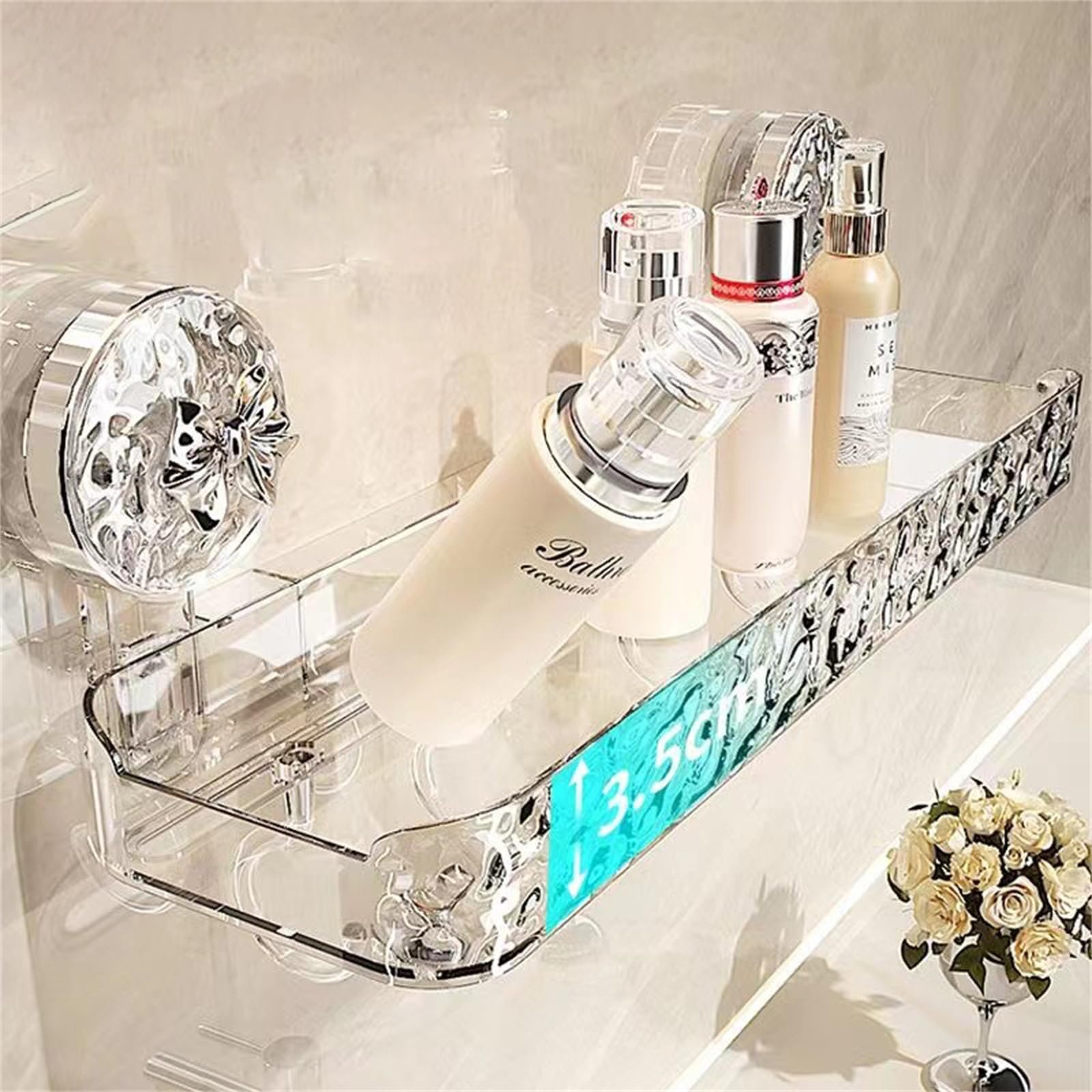 Light luxury style punch-free storage rack