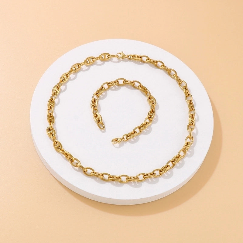 Titanium Steel 18K Gold Plated Fashion
