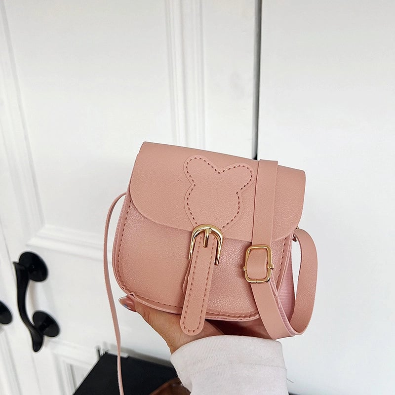 Women's Mini Pu Leather Solid Color Vintage Style Classic Style Square Magnetic Buckle Shoulder Bag