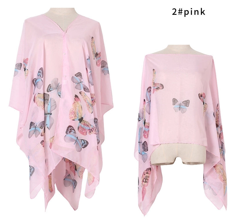 Women's Streetwear Flower Butterfly Polyester Shawl