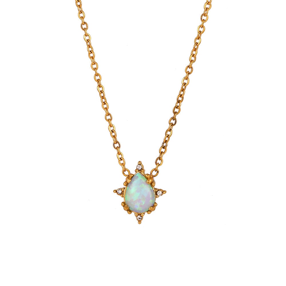 Fashion Circle Geometric Stainless Steel 18K Gold Plated Necklaces