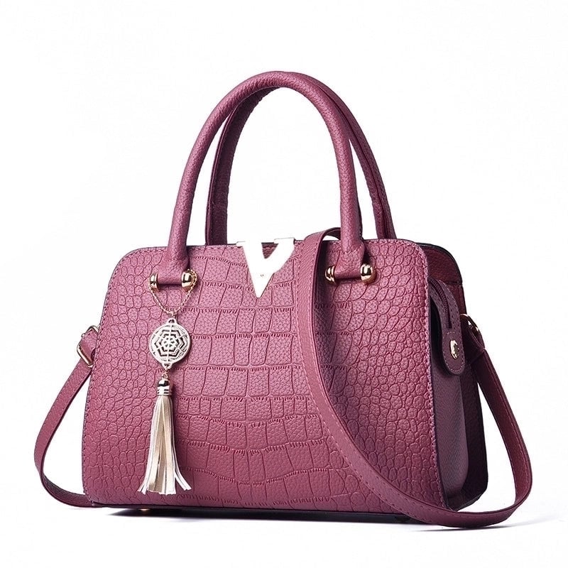 Women's Medium All Seasons Pu Leather Solid Color Classic Style Square Zipper Handbag