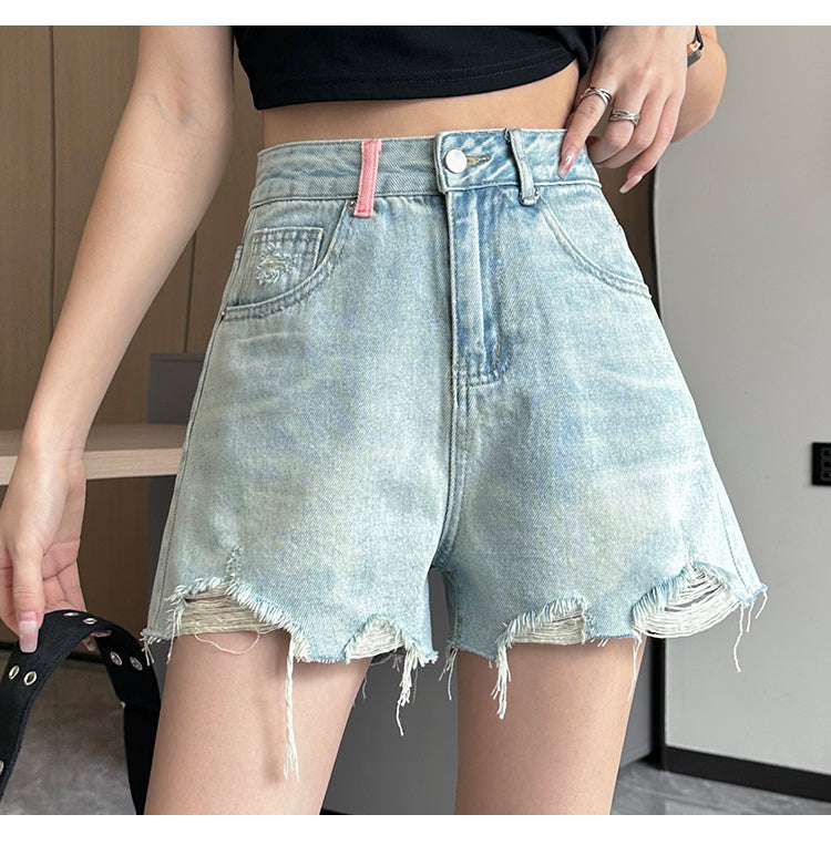 PLUS SIZE Denim Shorts KF83896