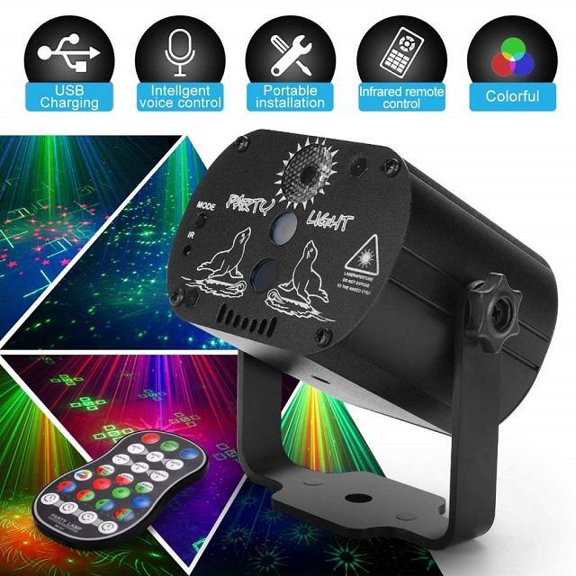 RGB DJ Disco Stage Laser Light Sound Activated Led Projector Party Lights  Party Light