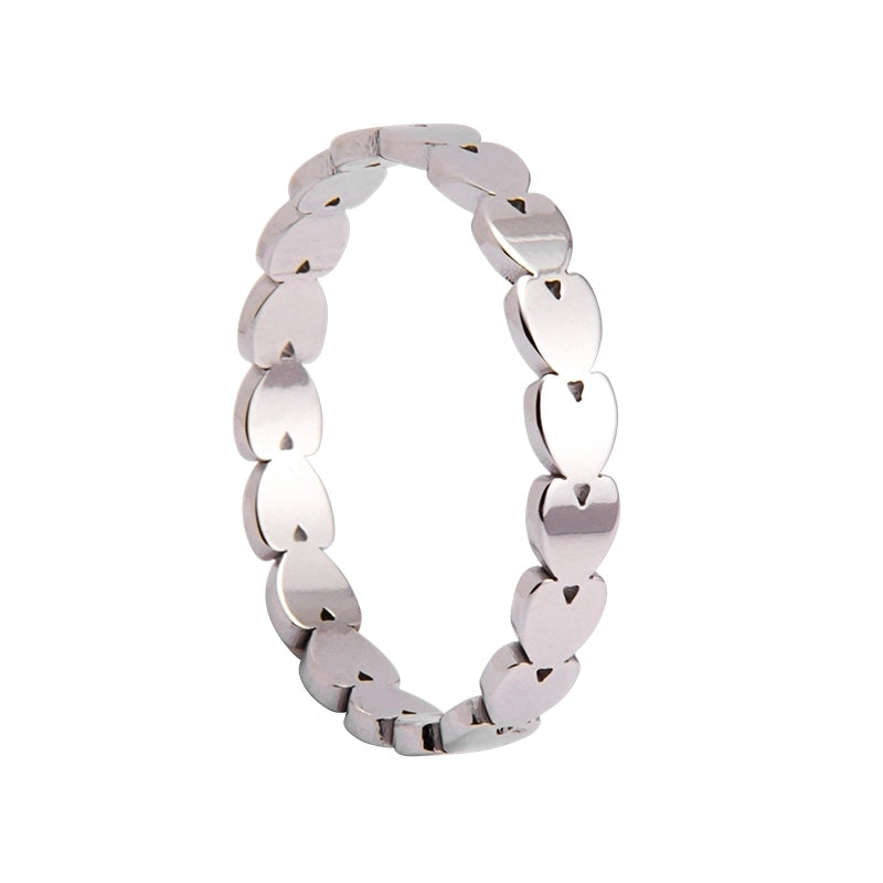 Sweet Heart Shape 201 Stainless Steel Gold Plated Rings