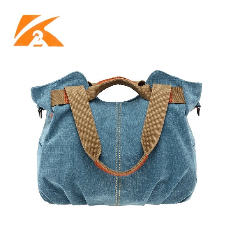 New Canvas Bag Women's Retro Fashion Portable Shoulder Bag Messenger Bag Fashion  Fashion Women's Bag
