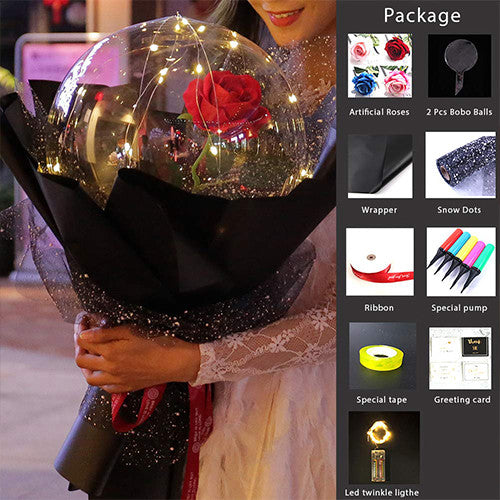 LED BALLOON ROSE BOUQUET( 2 Pcs)