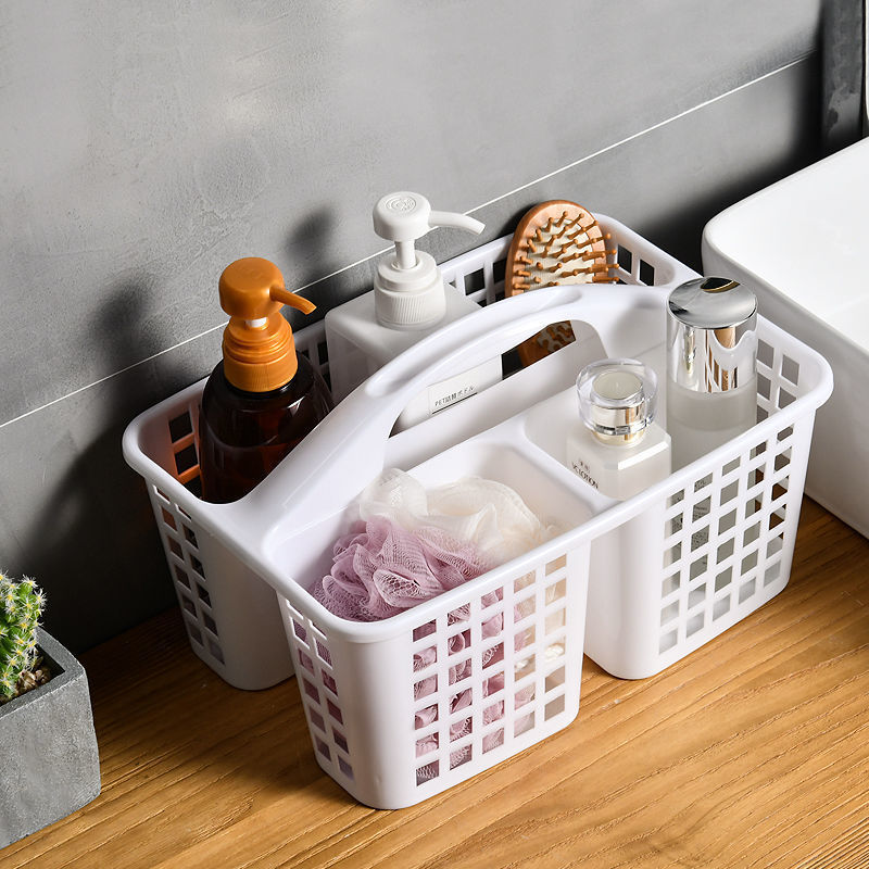 3 Compartment Storage Basket With Handle