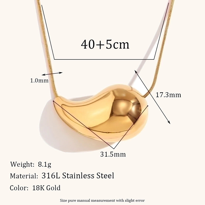 1 Pair Minimalist Water Droplets Plating 304 Stainless Steel 18K Gold Plated Stainless Steel Earrings