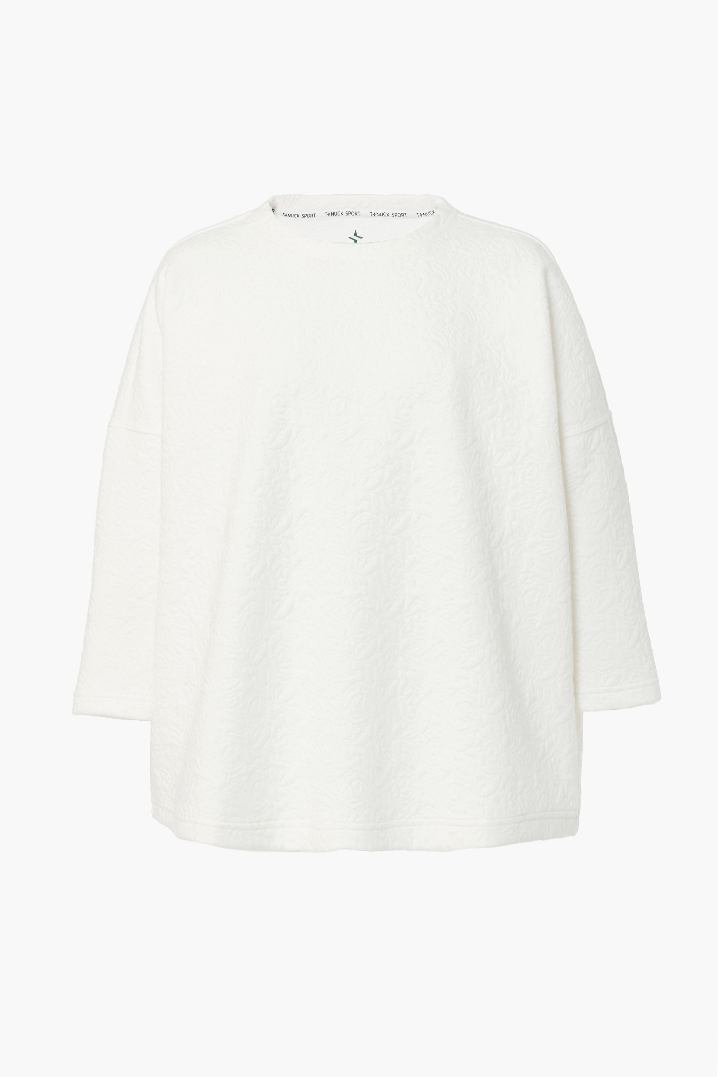 White Quilted Paisley Ally Swing Sweatshirt