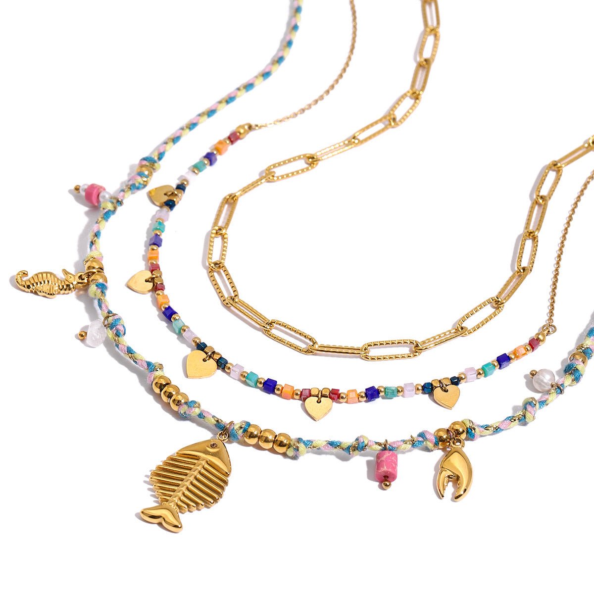 Popular Titanium Steel Necklace Jewelry Women'S Summer Stainless Steel Clavicle Chain Stacking