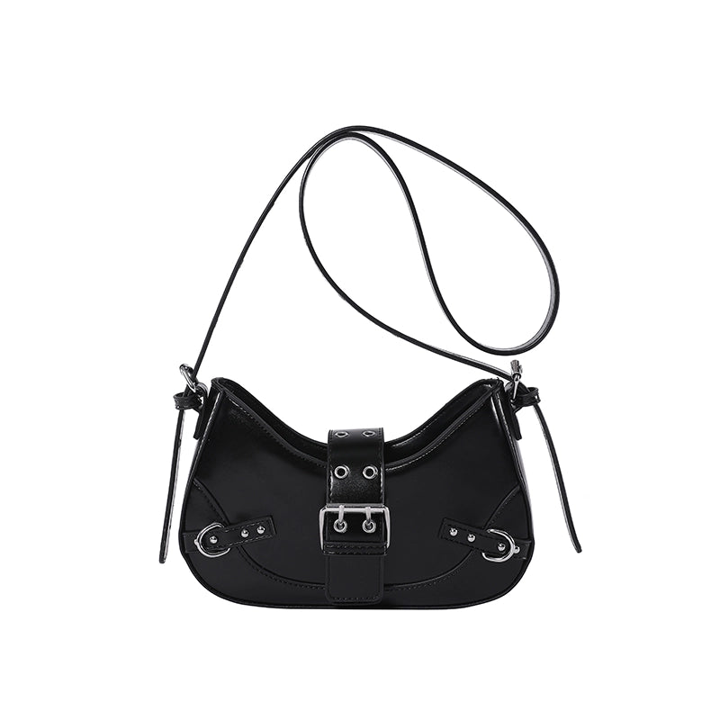 Women's Medium Pu Leather Solid Color Streetwear Pillow Shape Zipper Crossbody Bag