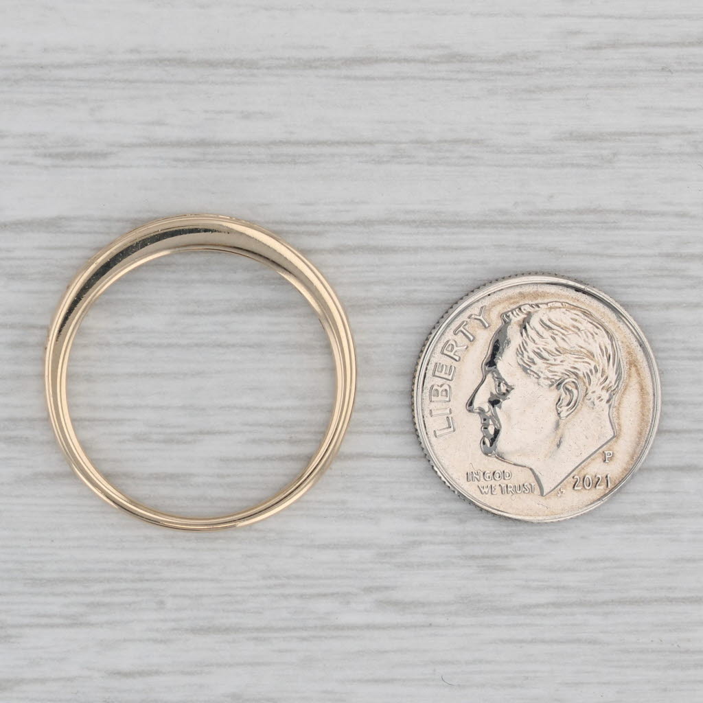 0.32ctw Diamond Wedding Band 10k Yellow Gold Size 9 Stackable Anniversary Ring
