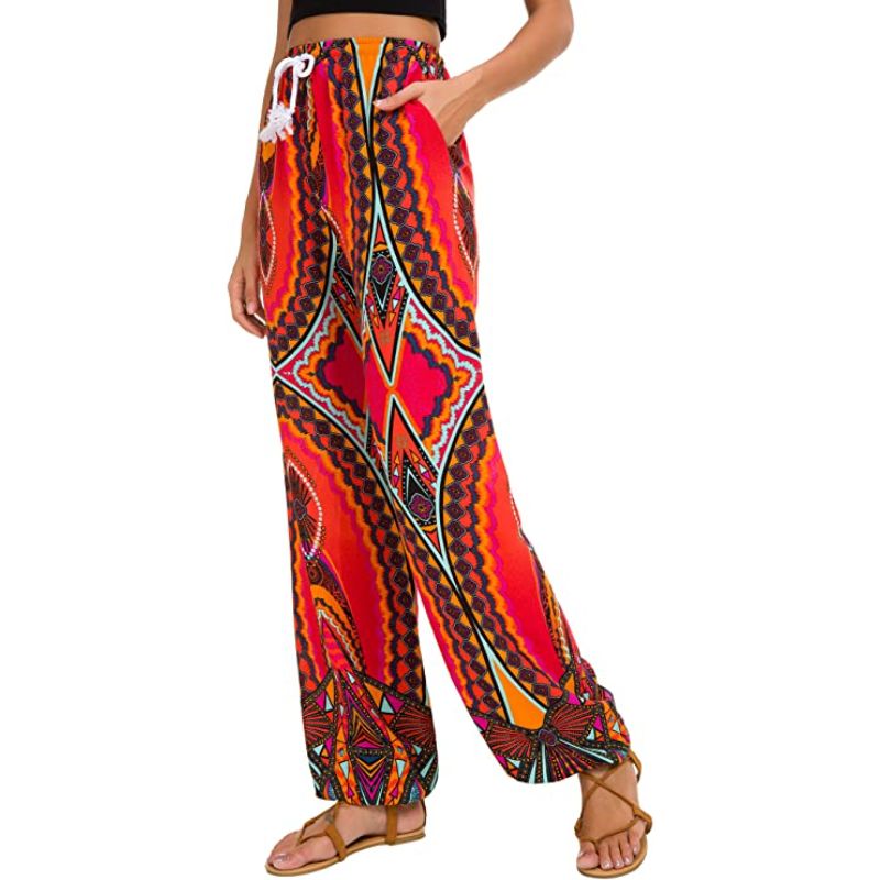 Floral Print Boho Yoga Pants Harem Pants Jogger Pants