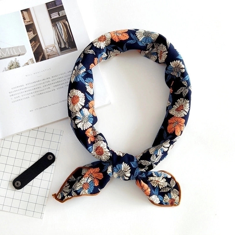 Unisex Sweet Stripe Silk Scarf
