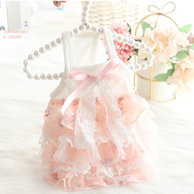 Princess Lace Layered Dog Cat Dress
