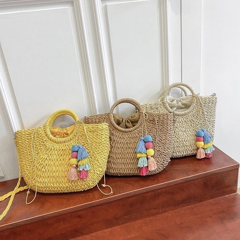 Large Straw Square Bag