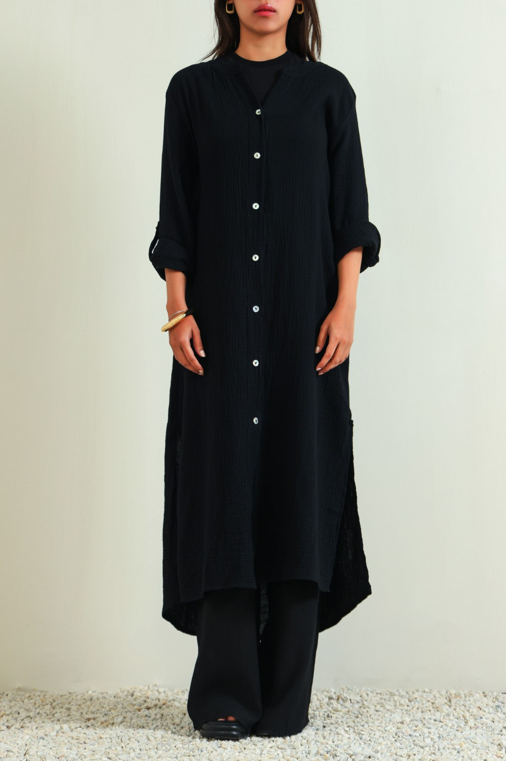 LONG MUSLIN TUNIC