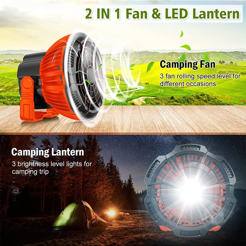 💥Promotion 49% OFF🔥Portable Camping Fan with LED Lantern🔥BUY 2 Free Shipping